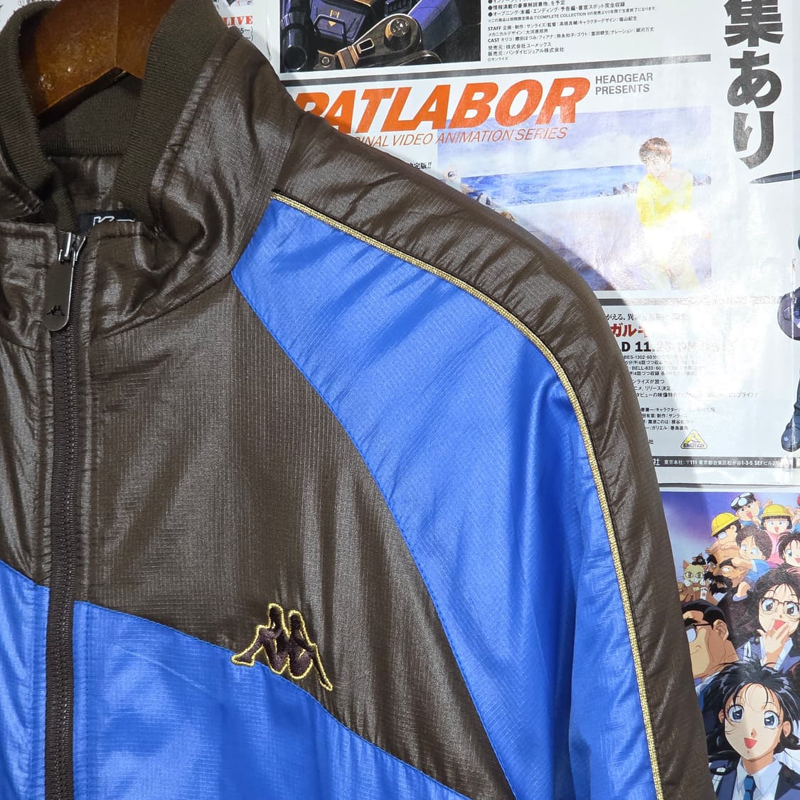 카파 브라운 블루 올드스쿨 패디드 투웨이 누빔 점퍼 상품이미지3