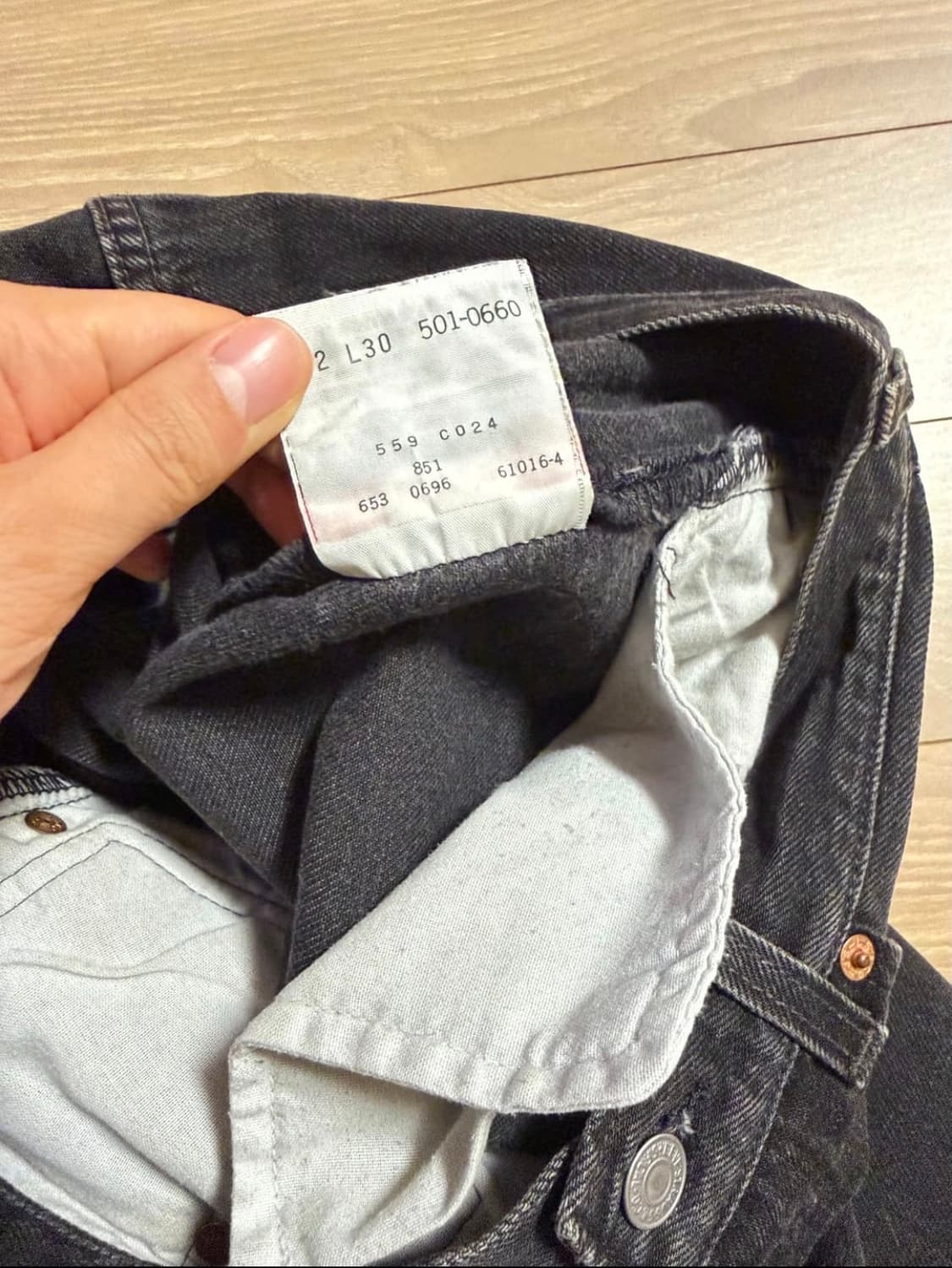 90s 리바이스 501(32x30) 0660 딥그레이 상품이미지5