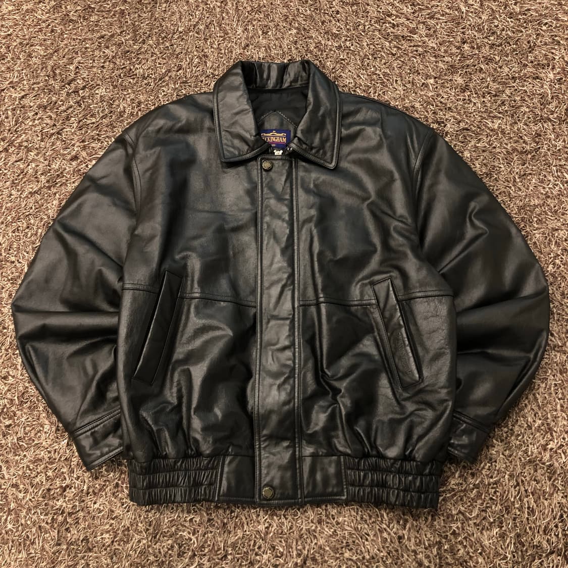 빈티지 소가죽 봄버 레더 가죽 자켓 상품이미지1