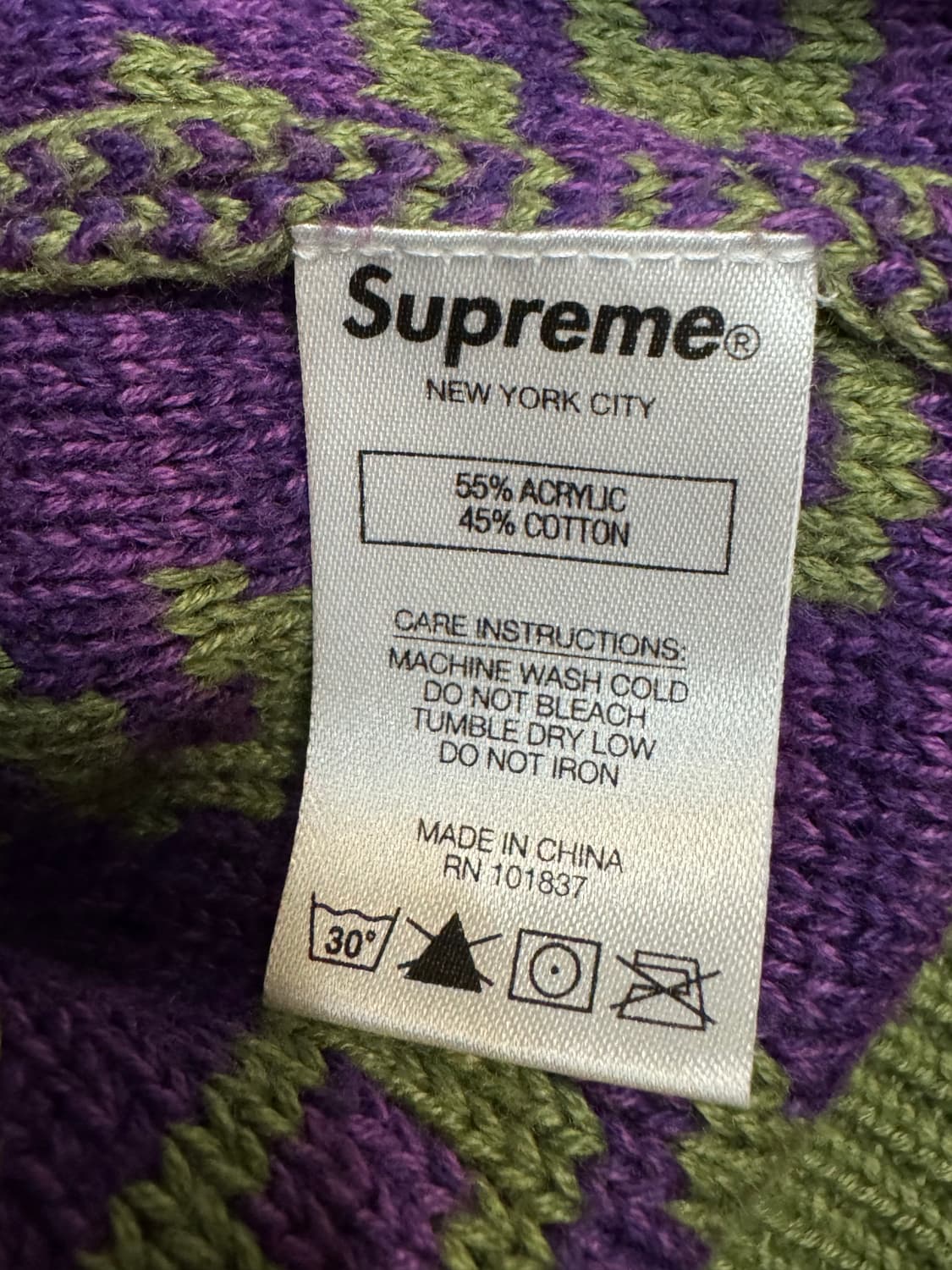 [L] 슈프림 S리핏 스웨터 올리브 상품이미지7