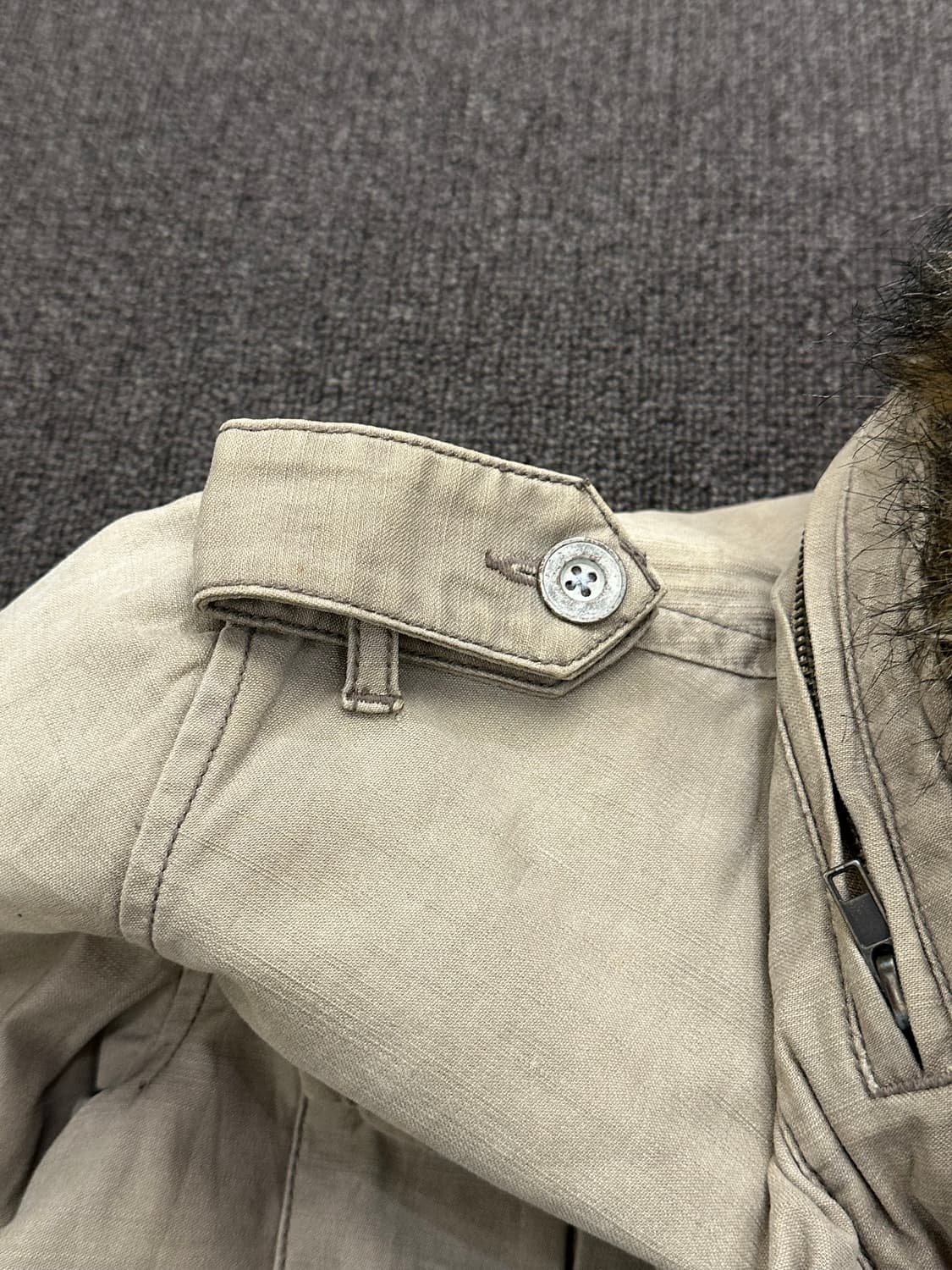 38)Japanese vintage 여성 퍼 후드 야상 자켓 상품이미지6