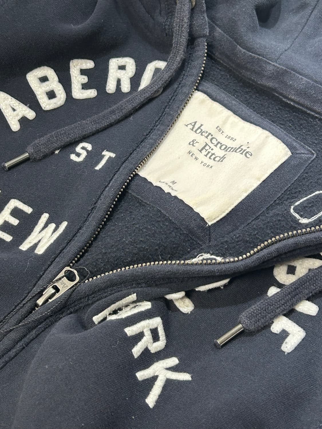(✨슬림핏✨) 아베크롬비 로고 후드집업 m 상품이미지4