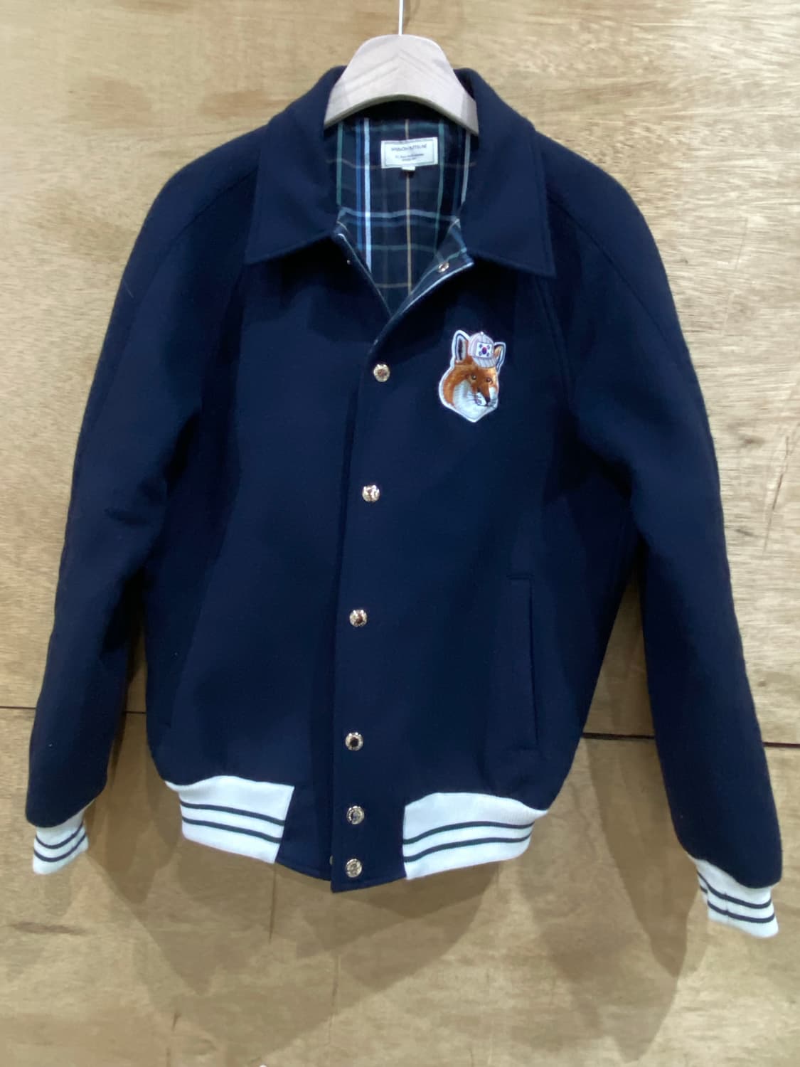 메종키츠네 네이비 야구 점퍼 M 상품이미지1