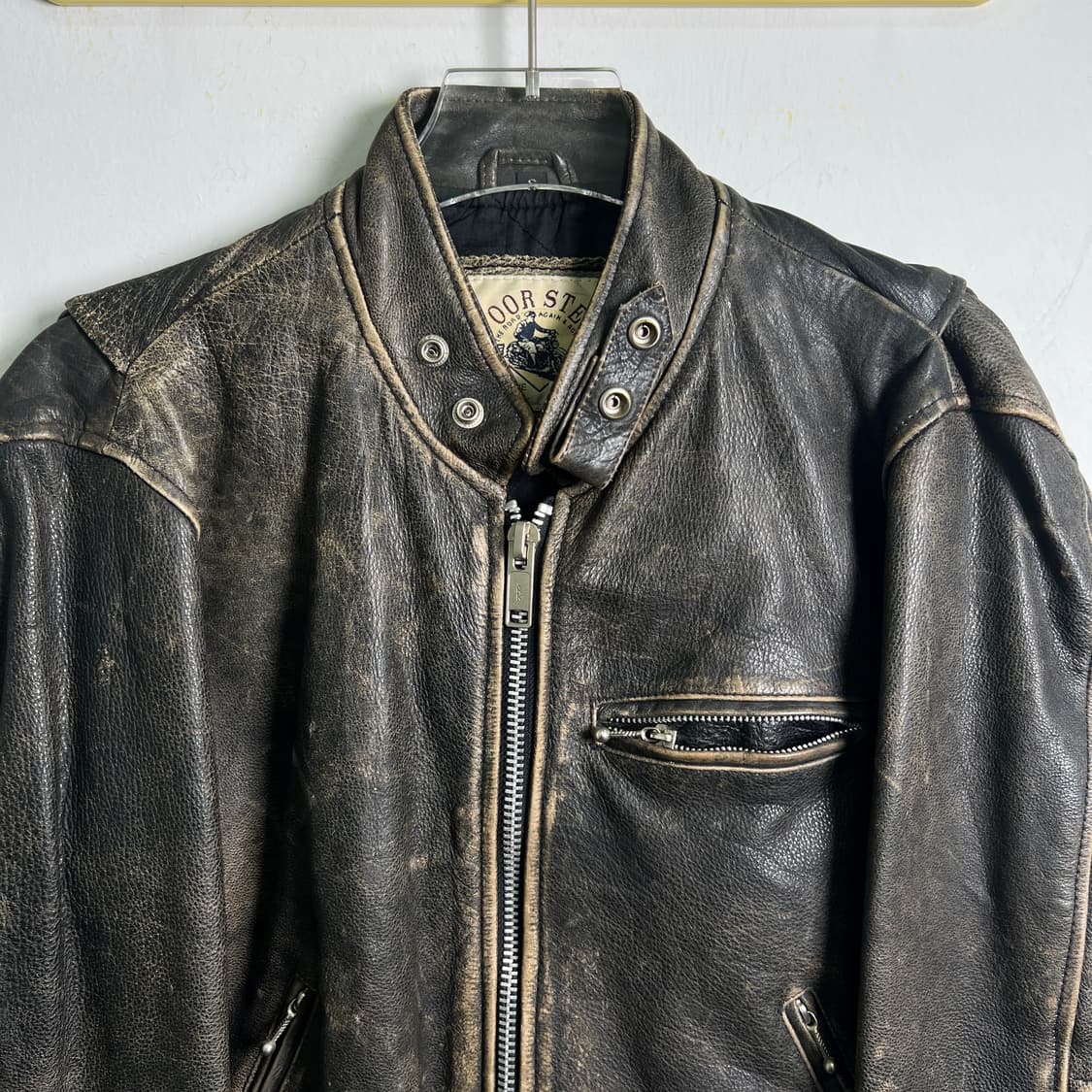 VTG 빈티지 소가죽 라이더 자켓 S 상품이미지4