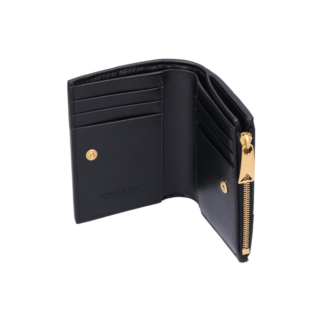 보테가 베네타 742698 스몰 카세트 폴더 지퍼 지갑 레더 블랙  상품이미지5