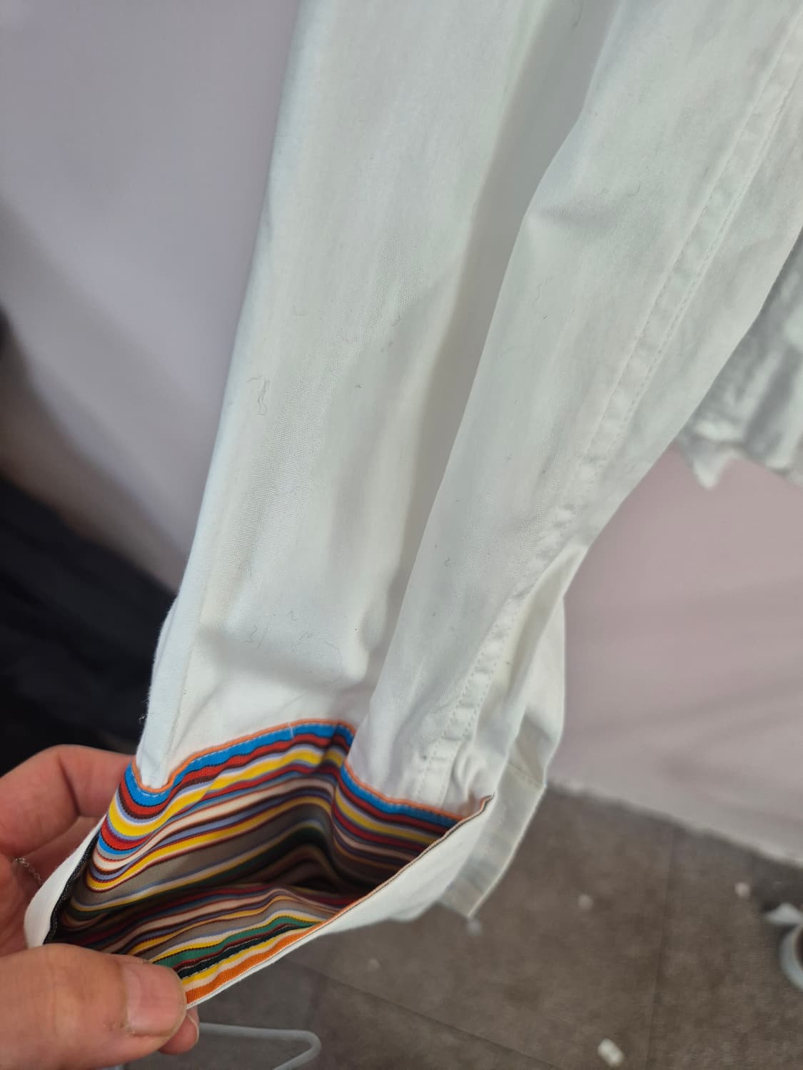 폴스미스 화이트 셔츠 소매 배색 상품이미지4