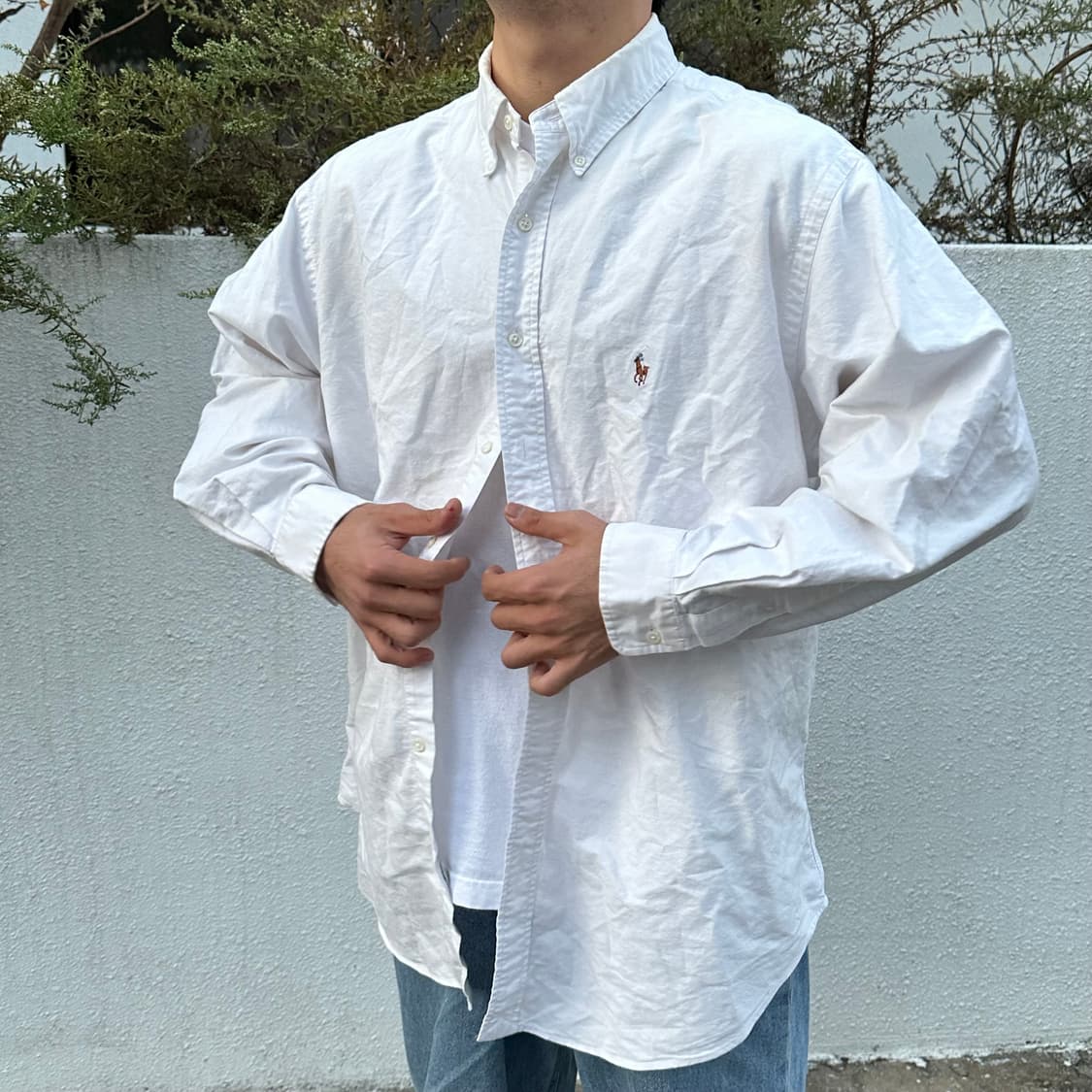 폴로 랄프로렌 야머스핏 화이트 셔츠  상품이미지1