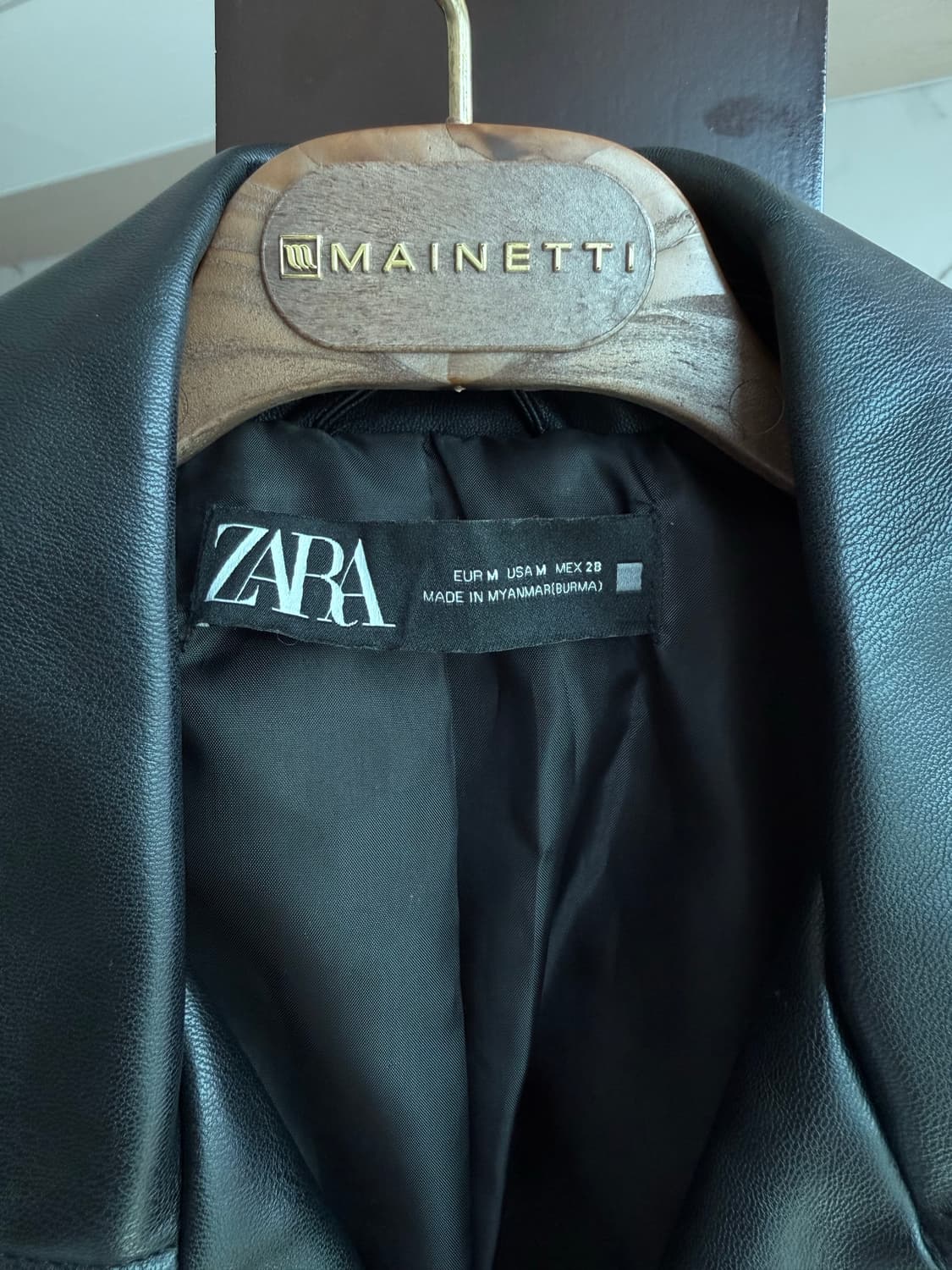 ZARA 여성 가죽 라이더 자켓 상품이미지5