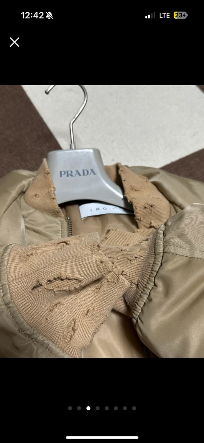 Iro 후드 봄버 자켓 베이지 상품이미지4