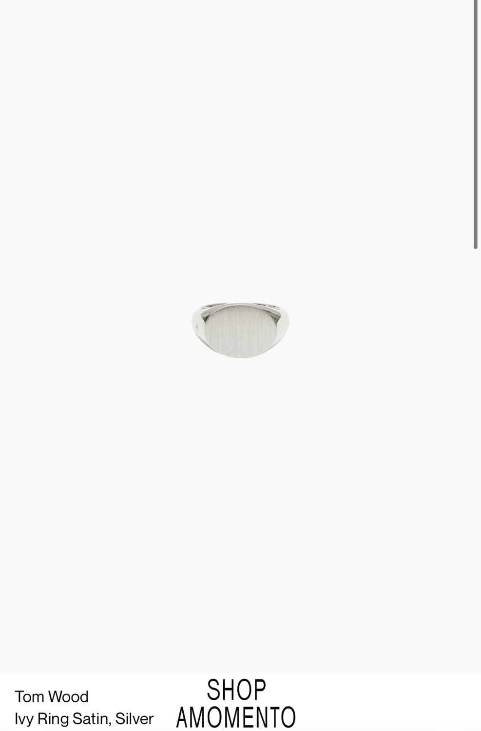 [Tom Wood] Ivy Ring Satin, 925 Silver 상품이미지1