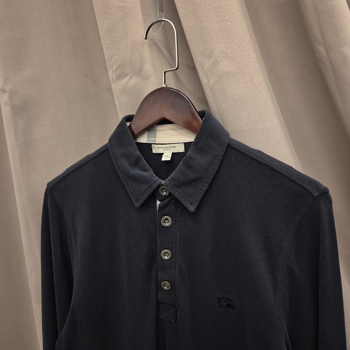 버버리 긴팔 카라티 M 상품이미지2