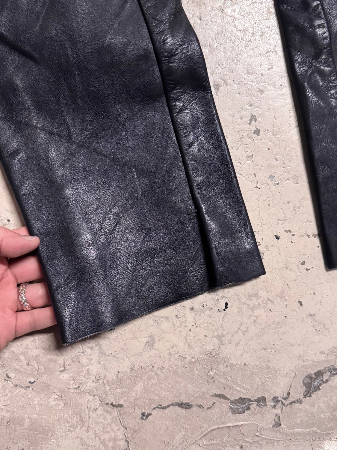 밴슨 레더 카우하이드 레더팬츠 상품이미지6