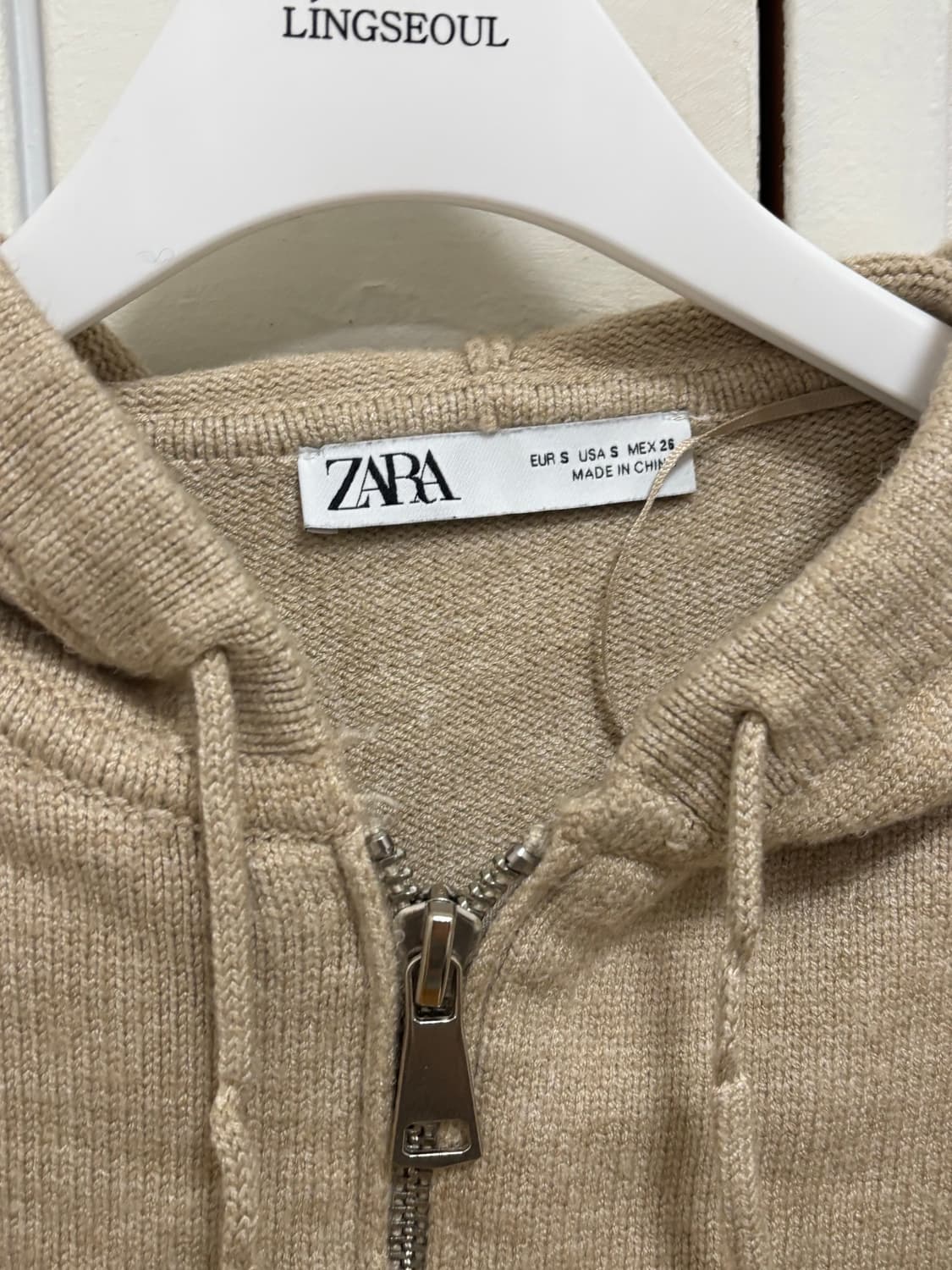 자라 크롭 후드 니트 집업 S 상품이미지7