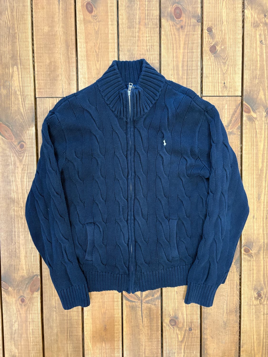 폴로 꽈배기 니트집업 상품이미지4