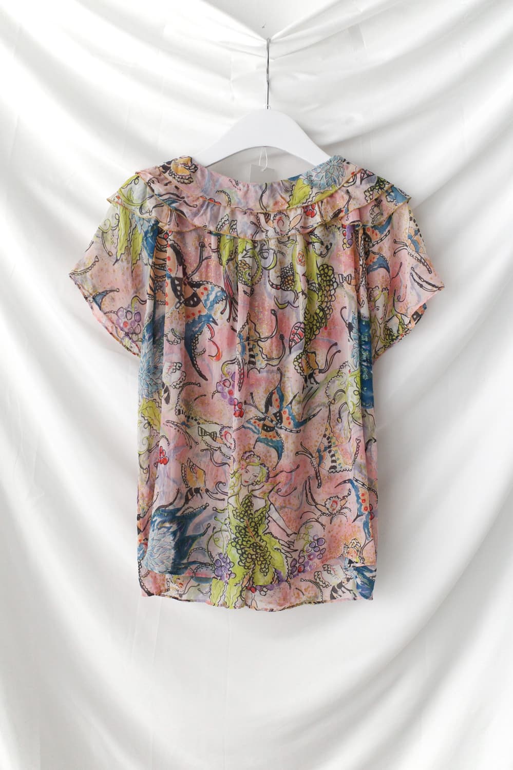 Tsumori Chisato) kitch pattern frill T  상품이미지3