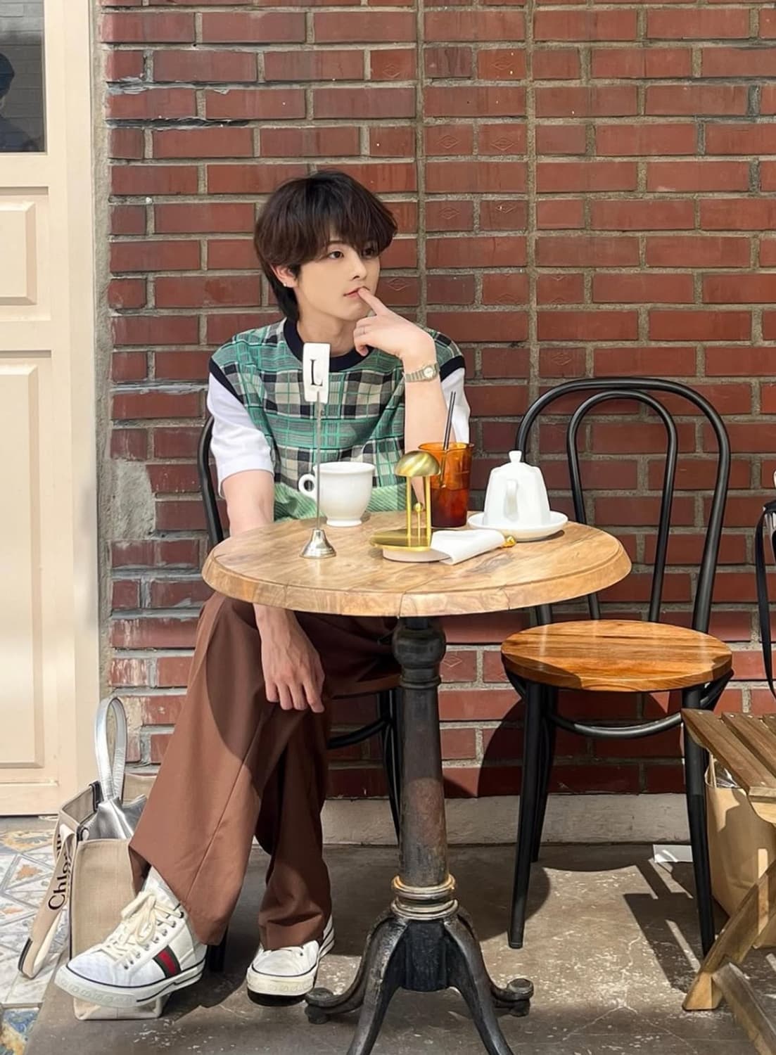 우영미 패치워크 니트 베스트 상품이미지3