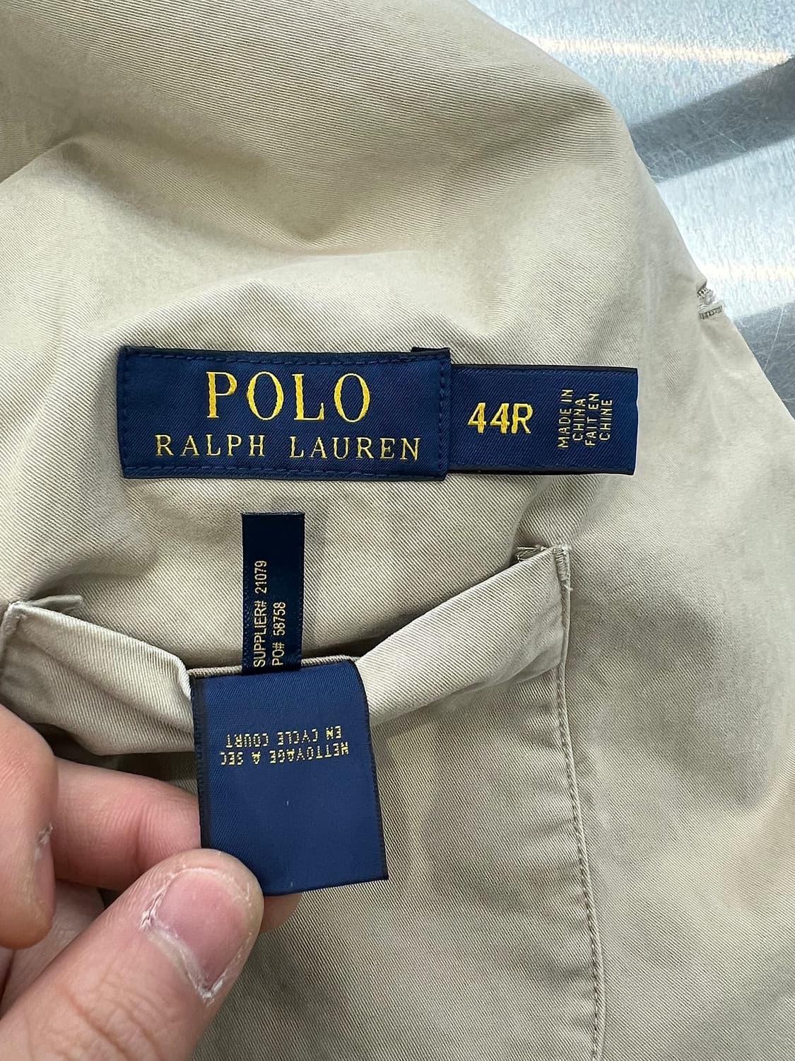 폴로 랄프로렌 베이지 피마 코튼 치노 3b 블레이저 상품이미지9