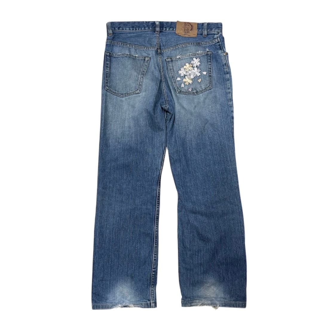 카타쿠리 타마시 벚꽃자수 데미지 워싱 데님팬츠 상품이미지5