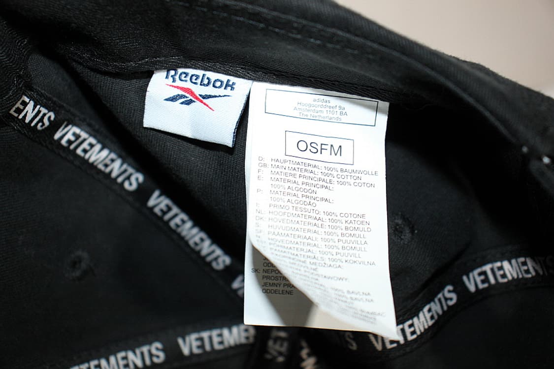 Reebook x vetements 리복 베트멍 볼캡 상품이미지9