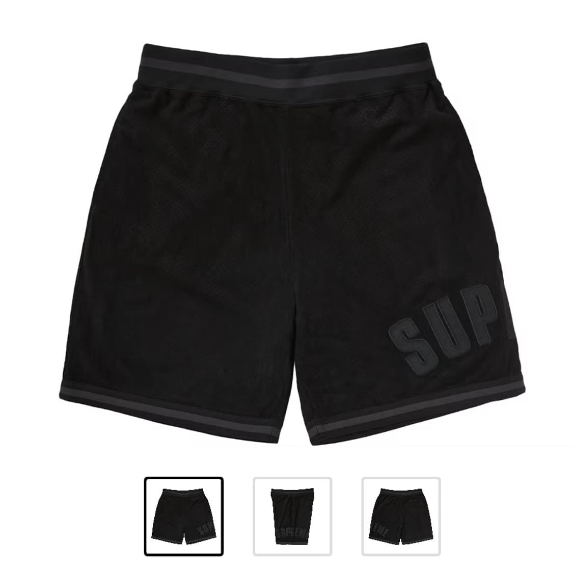 Supreme Ultrasuede Mesh Short Black 상품이미지1