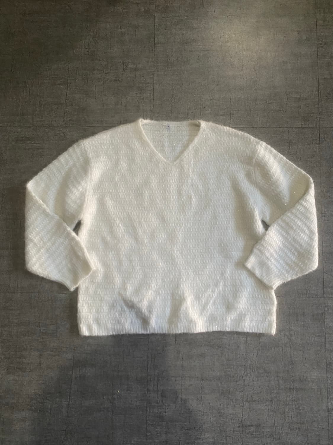 일본빈티지 하구미모리걸 달천깔페어리 공주풍 글리터 브이넥 니트스웨터 상품이미지1