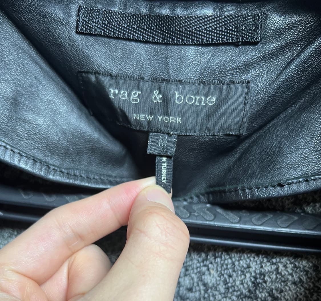 랙 앤 본 rag bone 양가죽 펑크 락시크 후드 가죽 자켓 M 상품이미지5