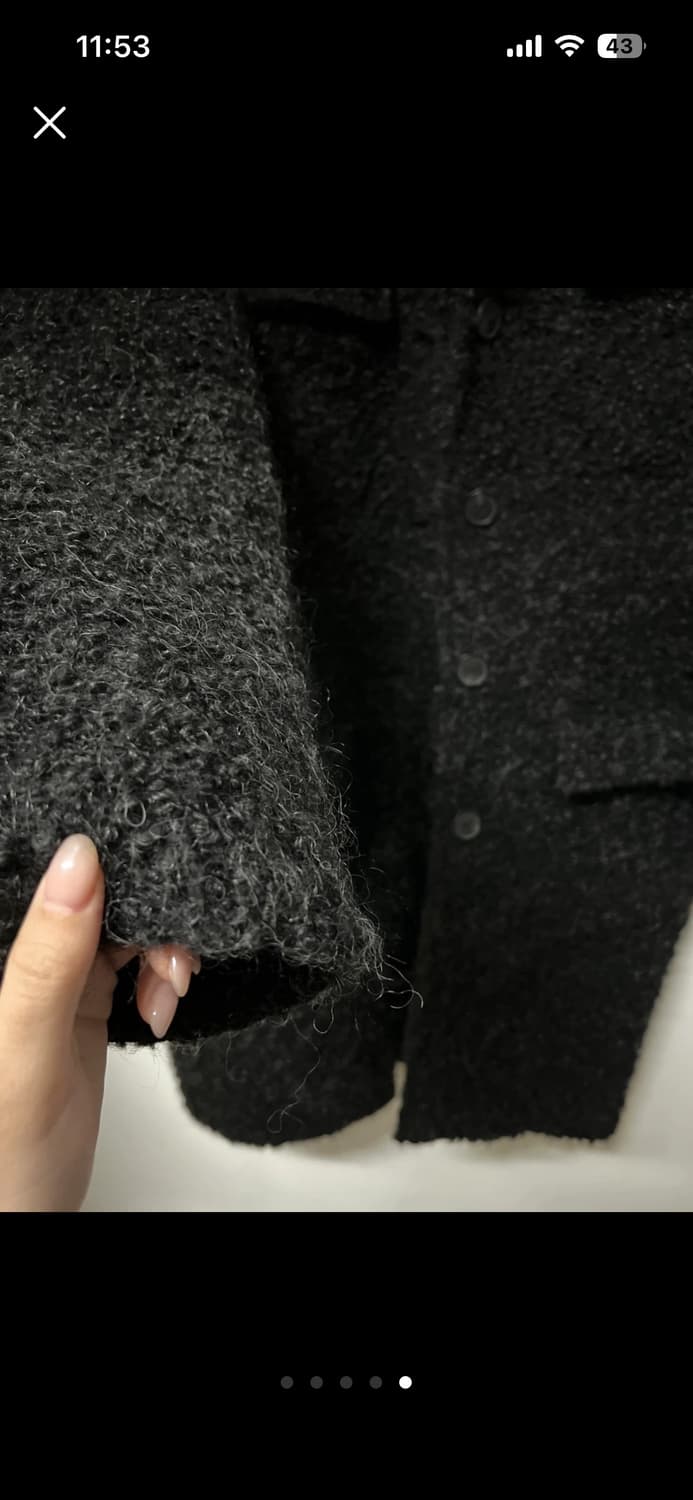 아크네스튜디오 블랙 부클 코트 상품이미지5