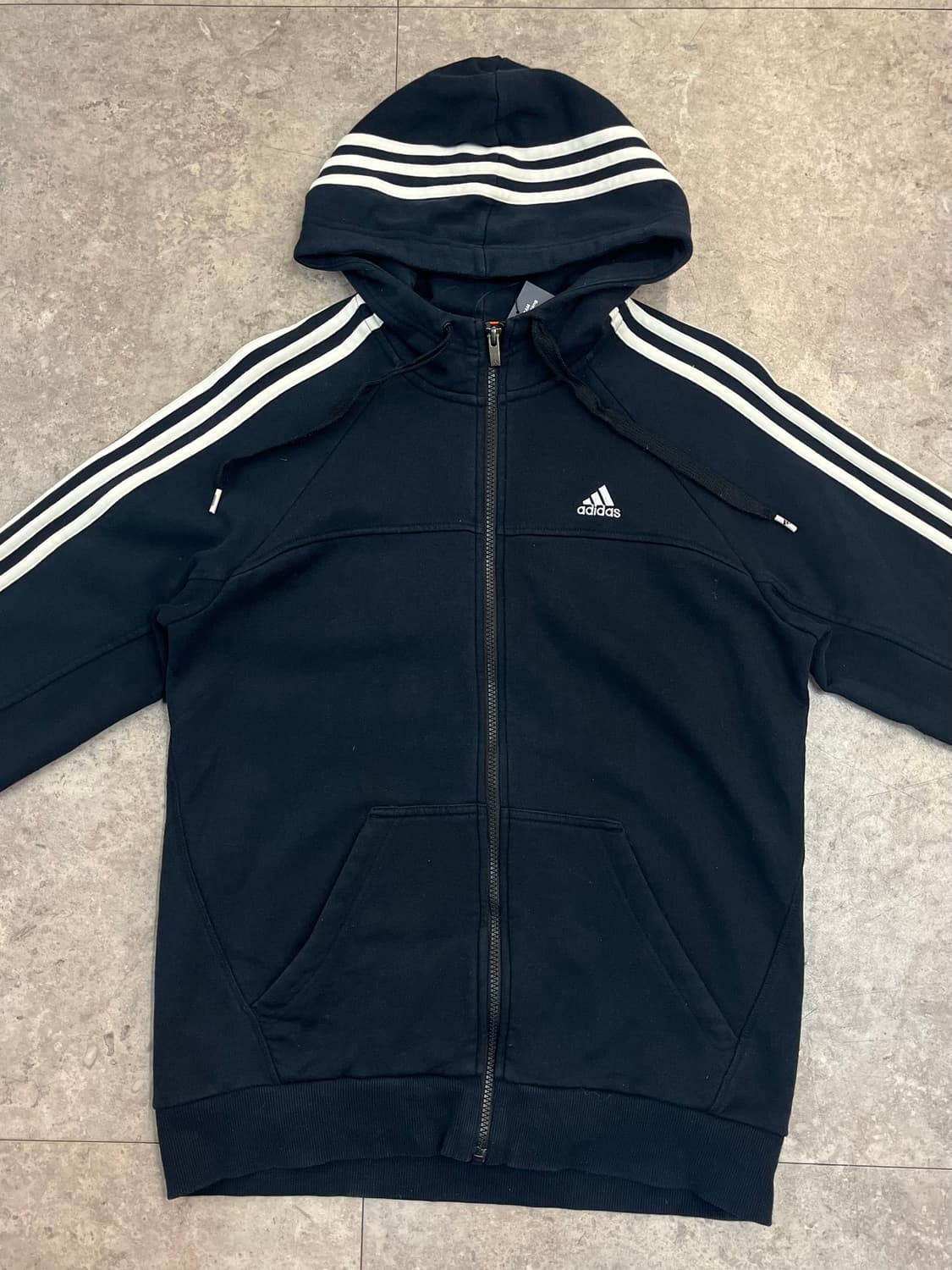 아디다스 삼선 후드집업 블랙 100 #csz3037 상품이미지5