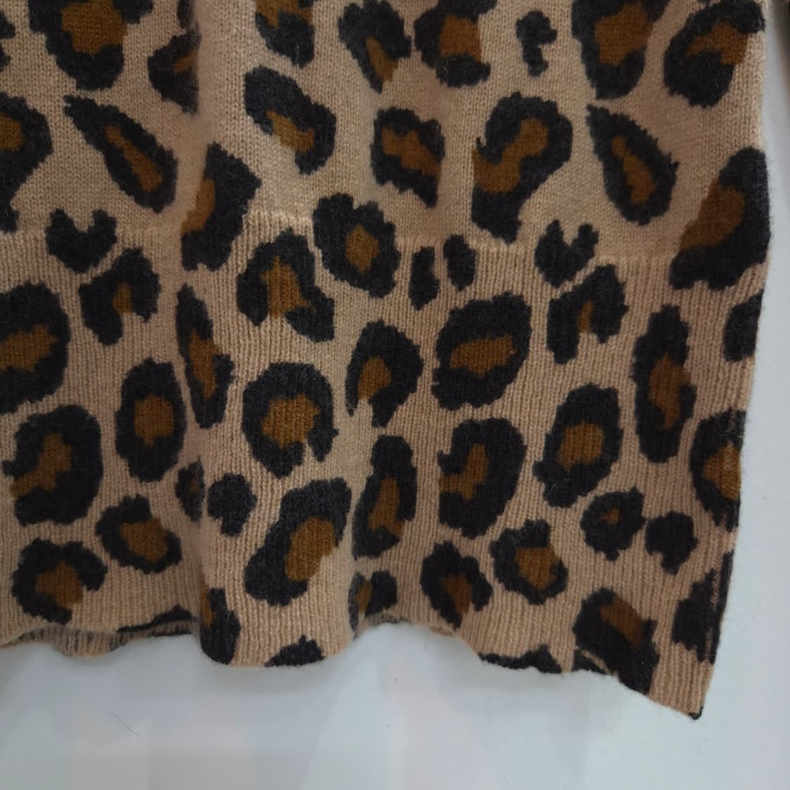 Cynthia rowley 100% 캐시미어 레오파드 니트 상품이미지4