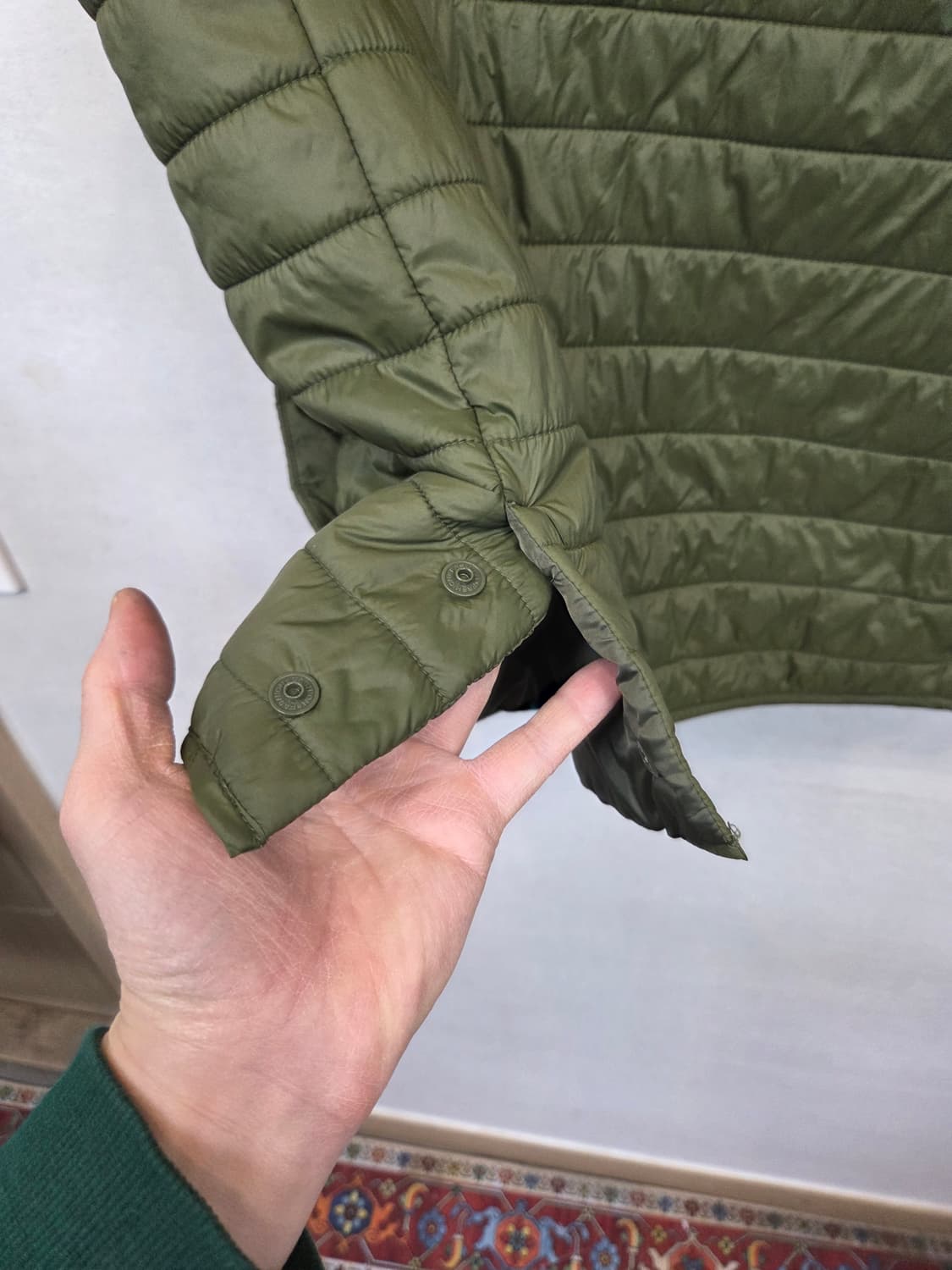 캉골 경량패딩 조끼 L 카키 상품이미지4