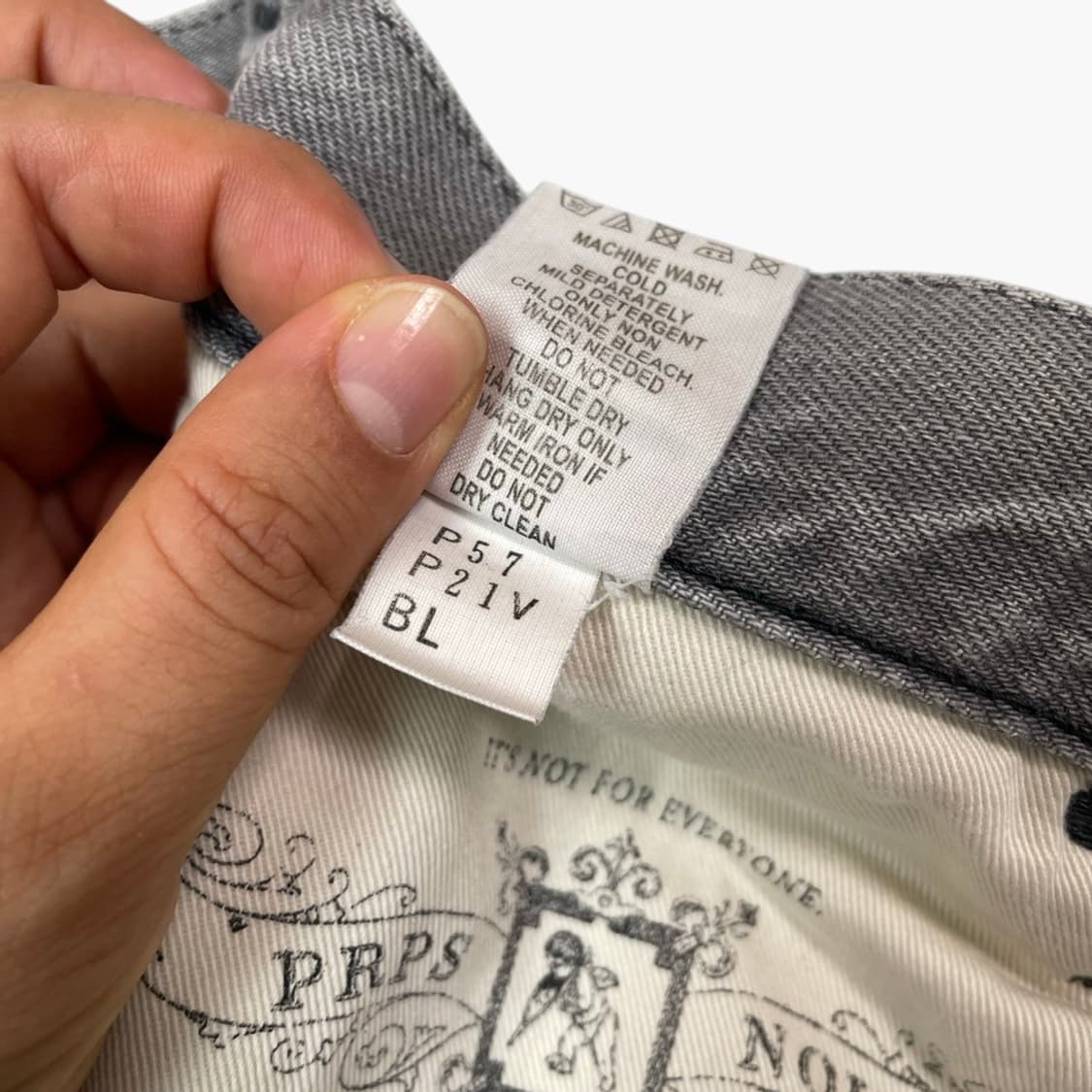 피알피에스 PRPS 연그레이 빈티지 워싱 데님 팬츠 34 상품이미지5