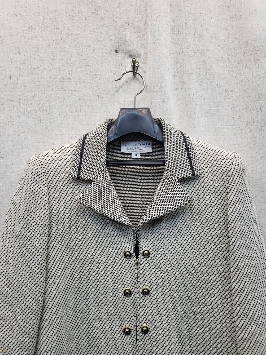 세인트존 트위드 금장 버튼 자켓 상품이미지3