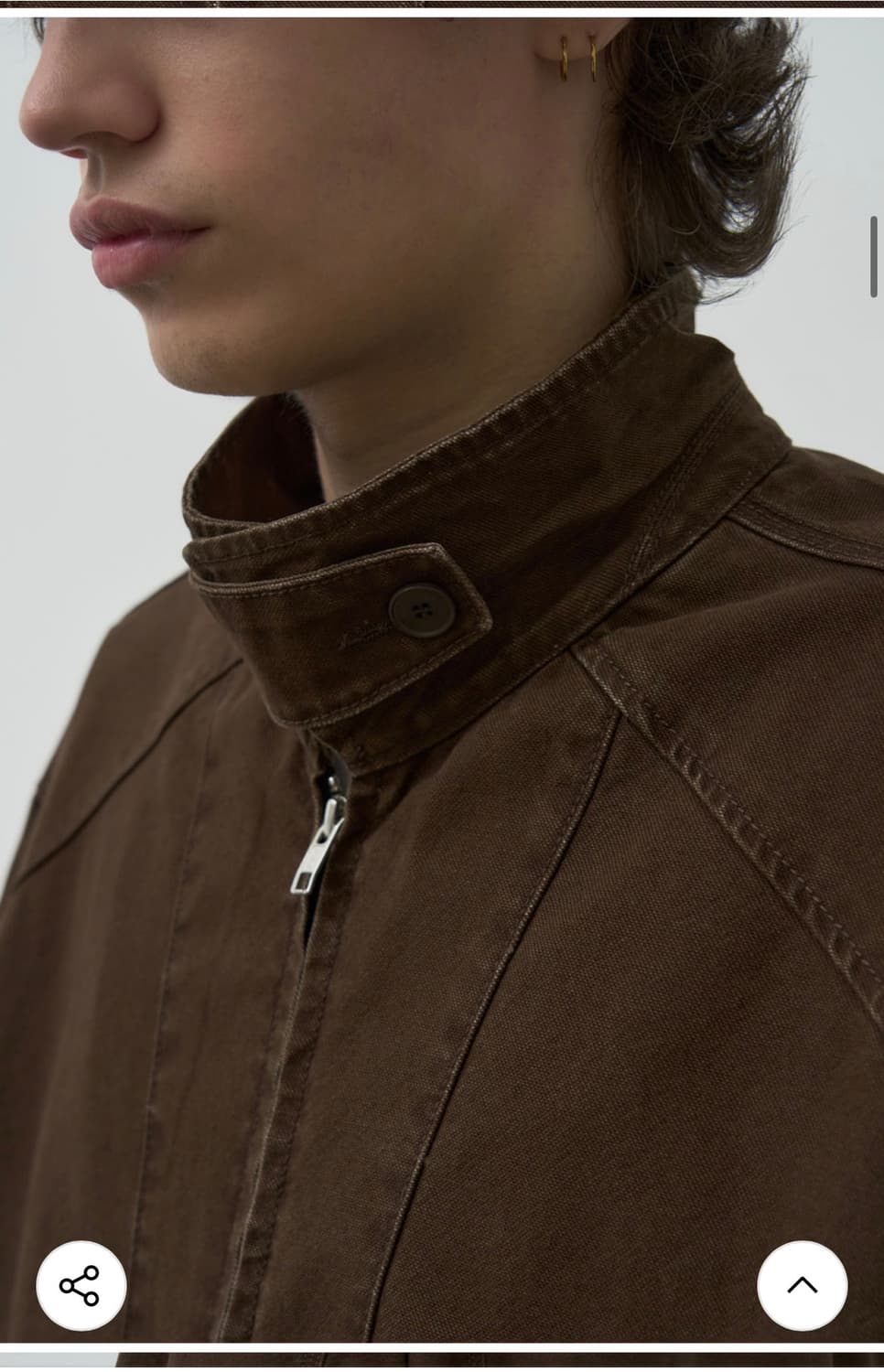 (새상품)(L) [데일리룸X알리스] 페이디드 그레인 코튼 블루종 자켓 상품이미지8