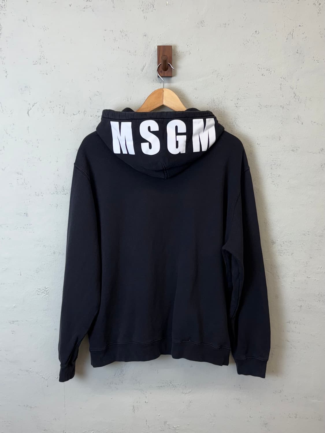 MSGM 엠에스지엠 베이직 로고 후디 블랙 상품이미지1