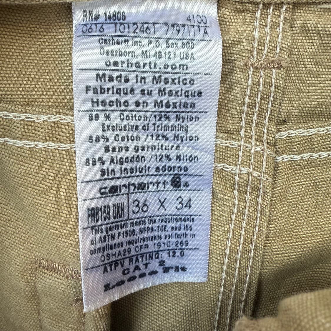 칼하트 fr 워크팬츠 베이지 p2013 상품이미지6