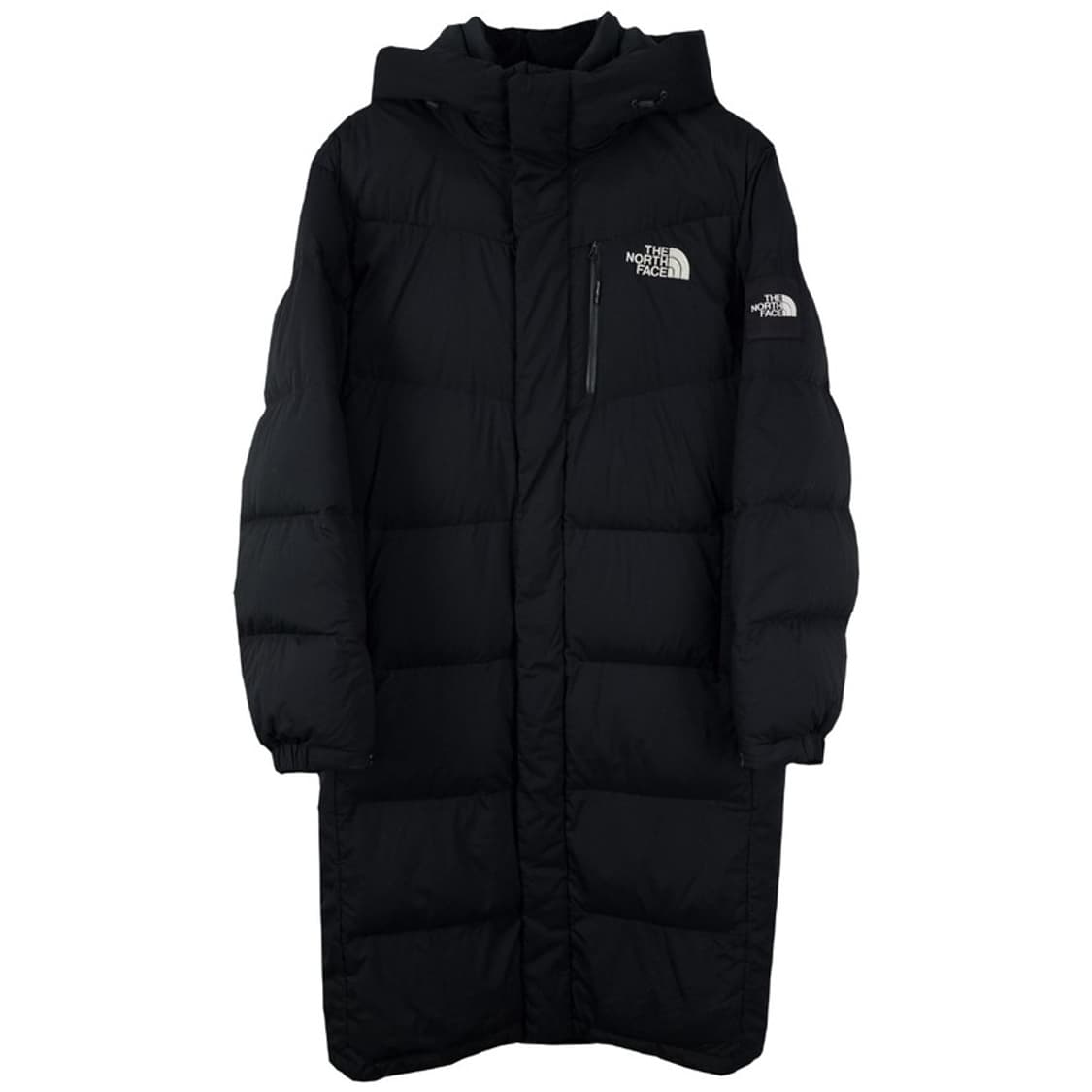 [노스페이스] 로고 자수 구스다운 롱 패딩 블랙 M18172 상품이미지2
