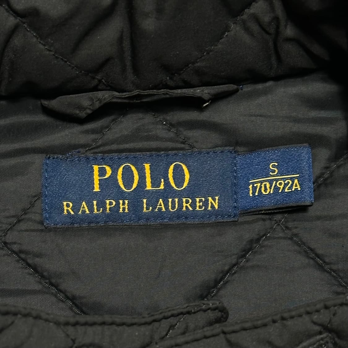 S 폴로랄프로렌 버클 넥 블랙 퀼팅 자켓 상품이미지4