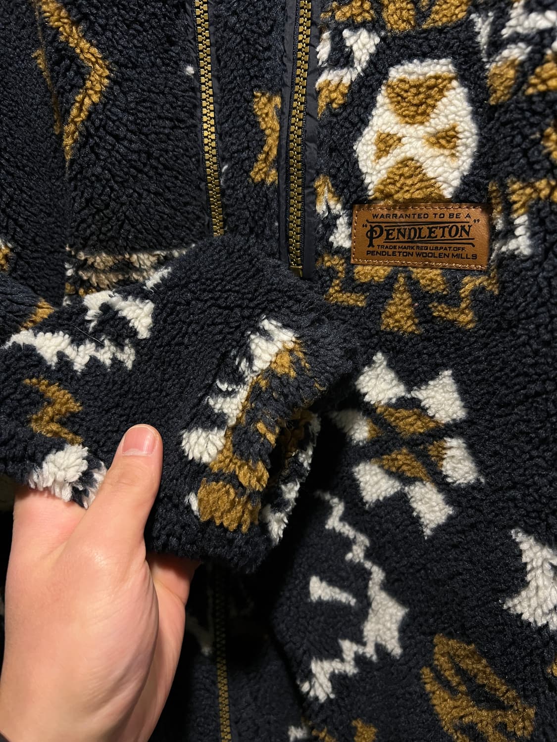 [S]펜들턴 USA 나바호 패턴 네이비 플리스 자켓 상품이미지5