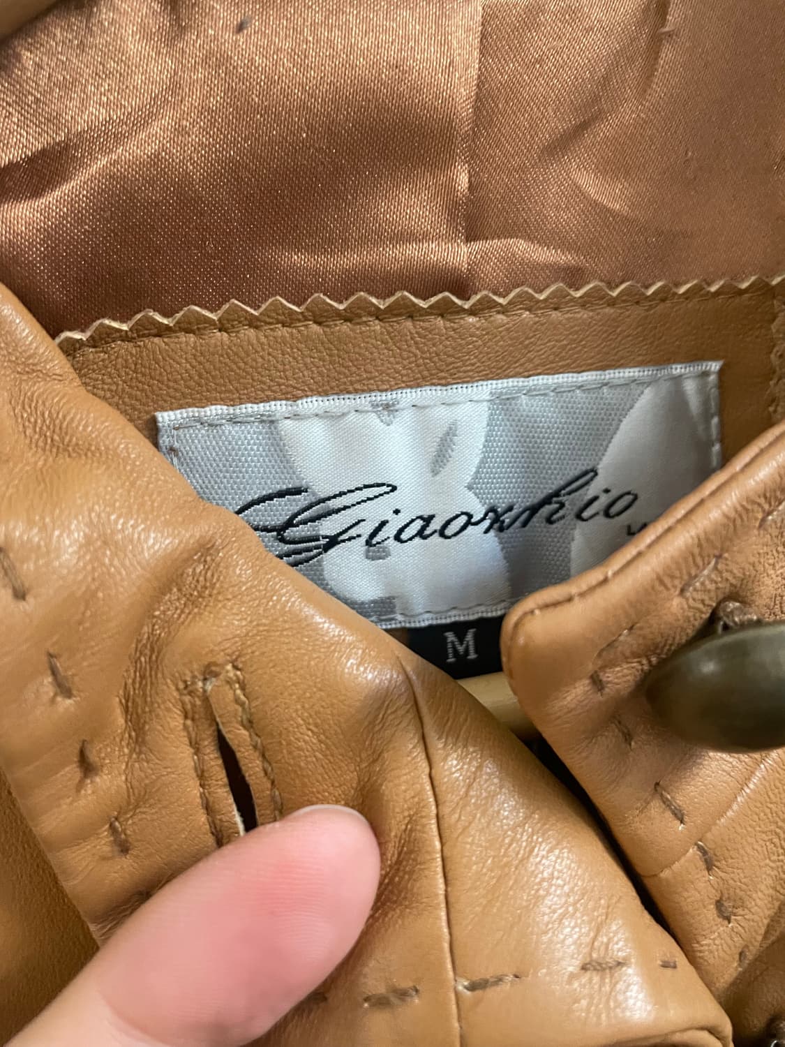 일본 빈티지 스티치 레더 자켓 상품이미지9