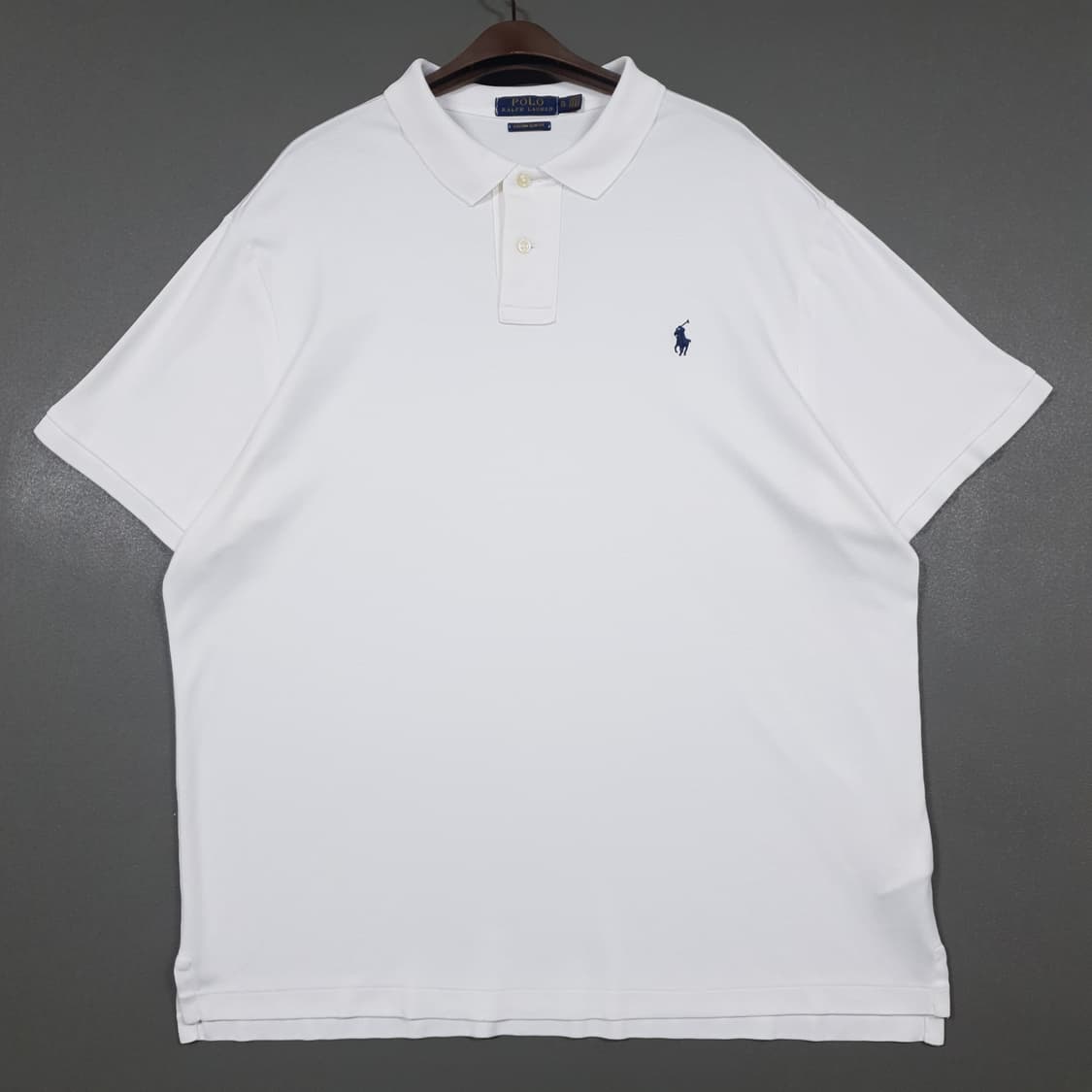 XL) 폴로 랄프로렌 커스텀 슬림핏 메쉬 폴로 셔츠 화이트 반팔 카라티 상품이미지2