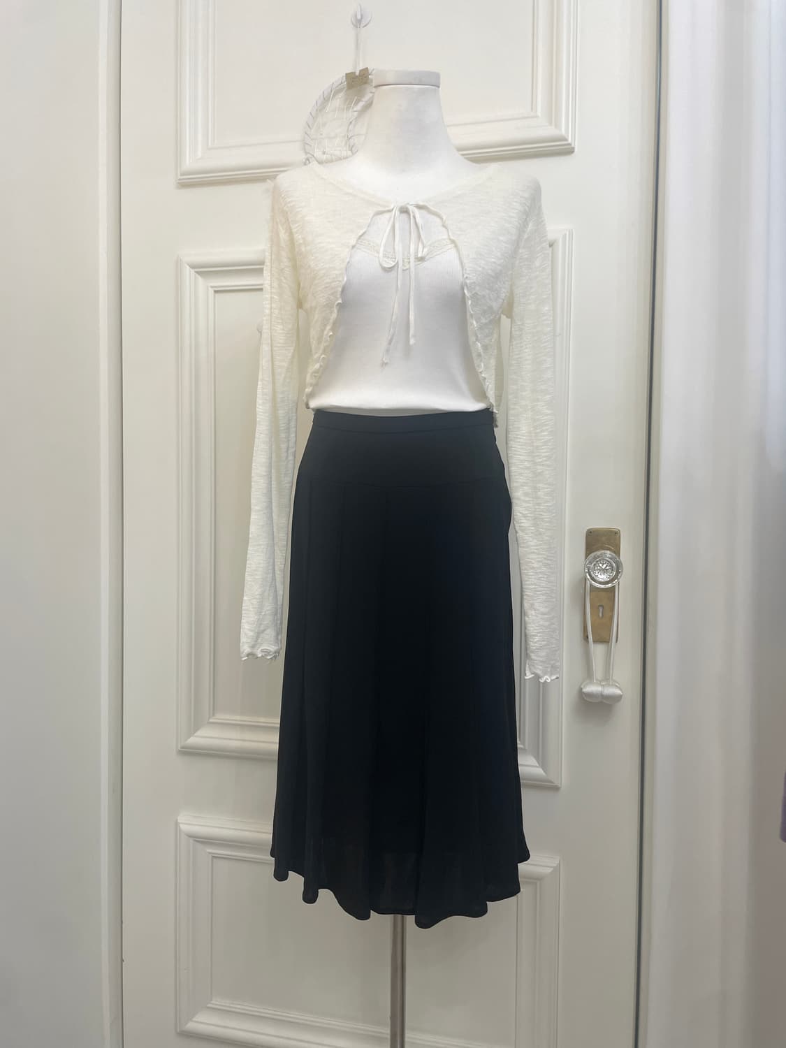 black lining basic skirt 상품이미지1