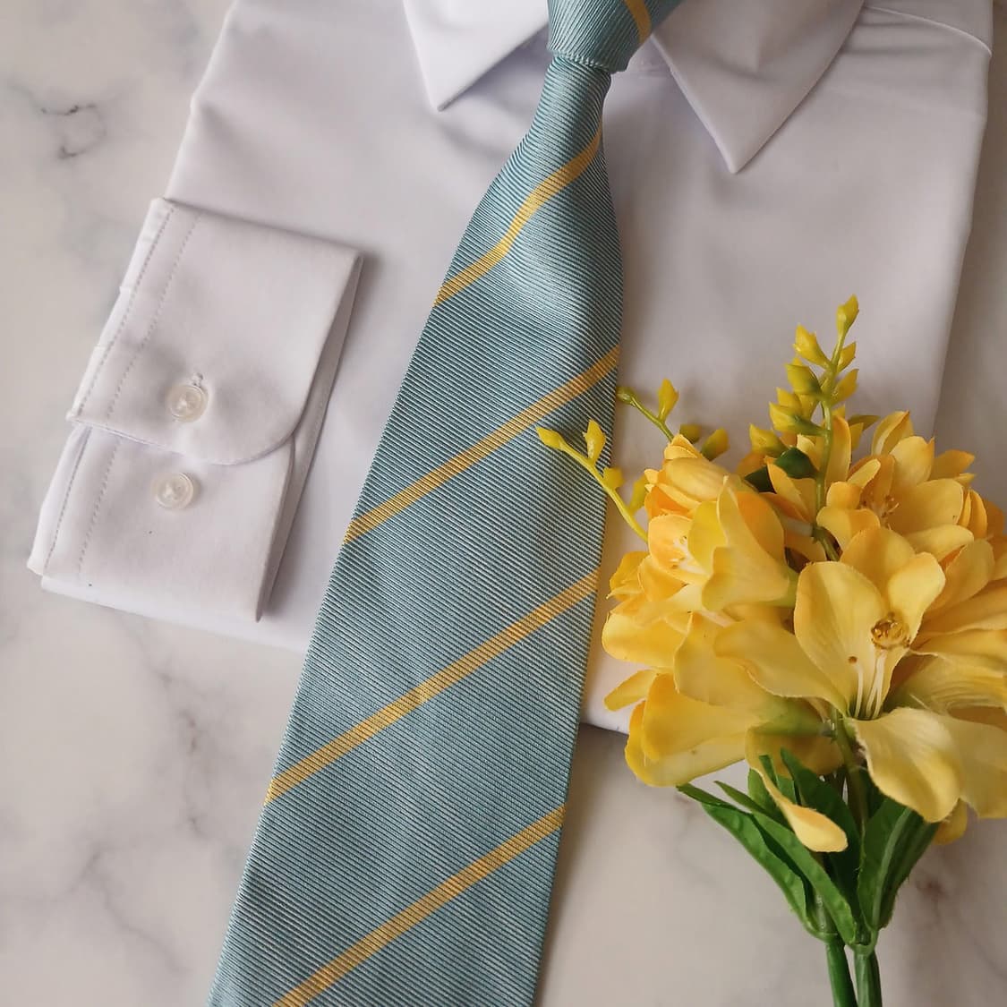 에르메네질도 제냐 실크 스트라이프 넥타이 9.9cm A+등급 A18889 상품이미지6