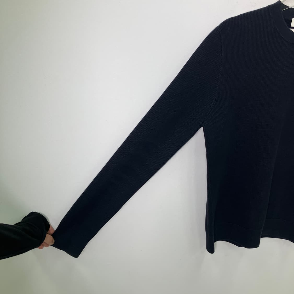 코스 네이비 코튼 크루넥 니트 스웨터 S 상품이미지5