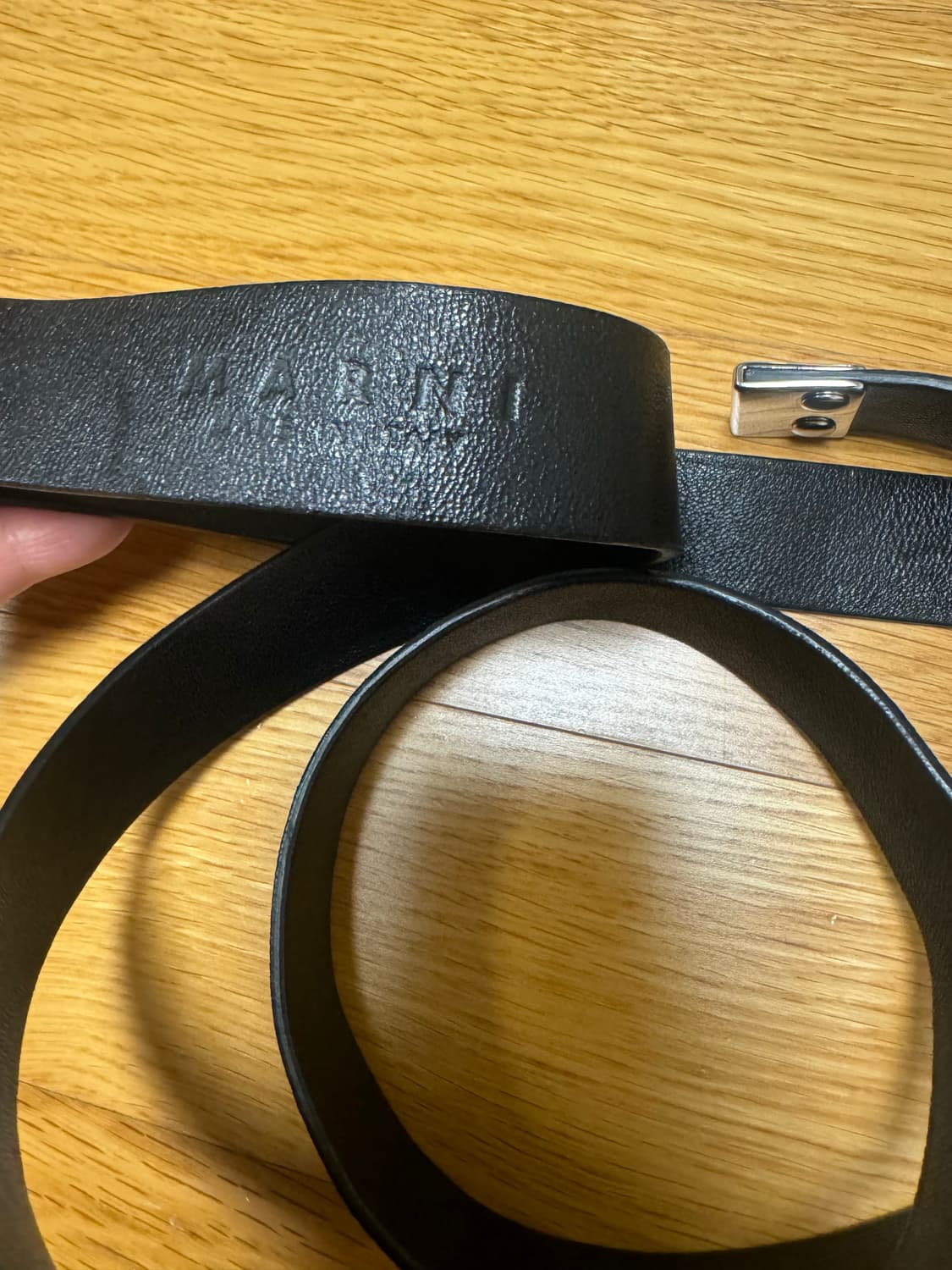 마르니 블랙 양가죽 벨트 상품이미지3