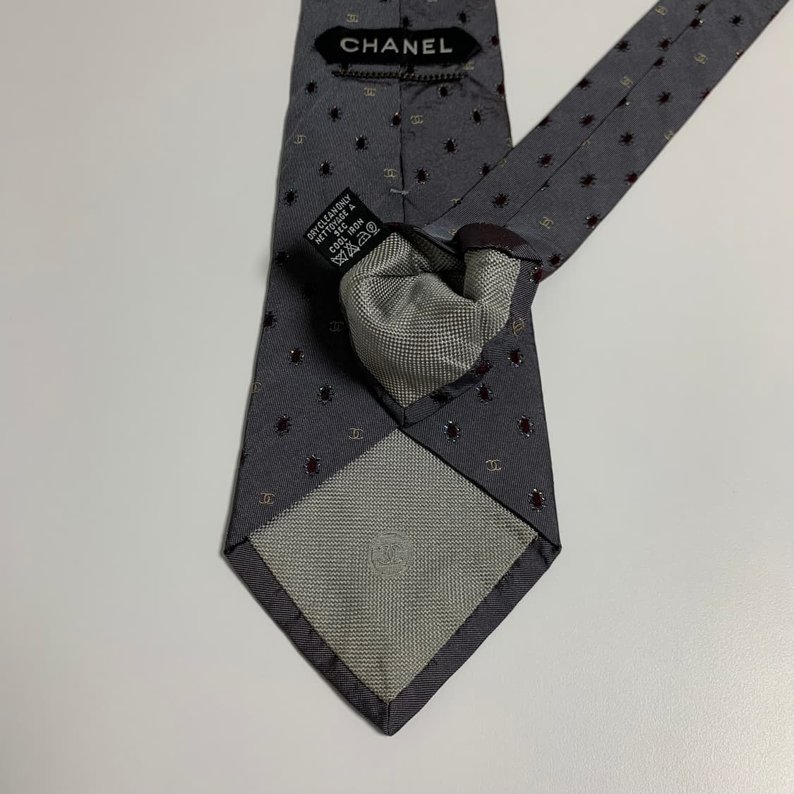 샤넬(CHANEL) CC 모노그램 명품넥타이 A등급 빈티지 상품이미지6