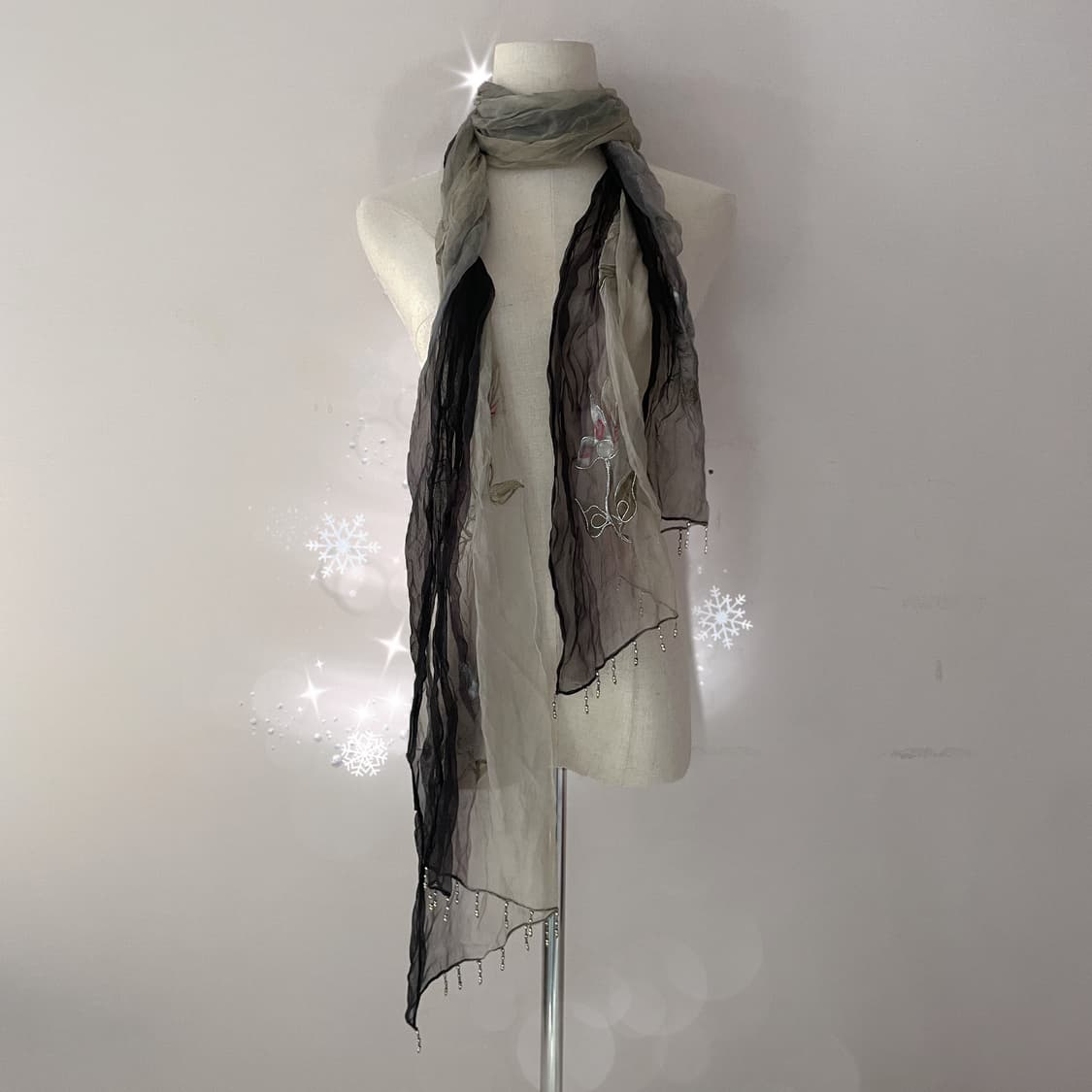 빈티지 스카프 실크 스카프 페어리 히피그런지 모리걸 그런지페어리 상품이미지2