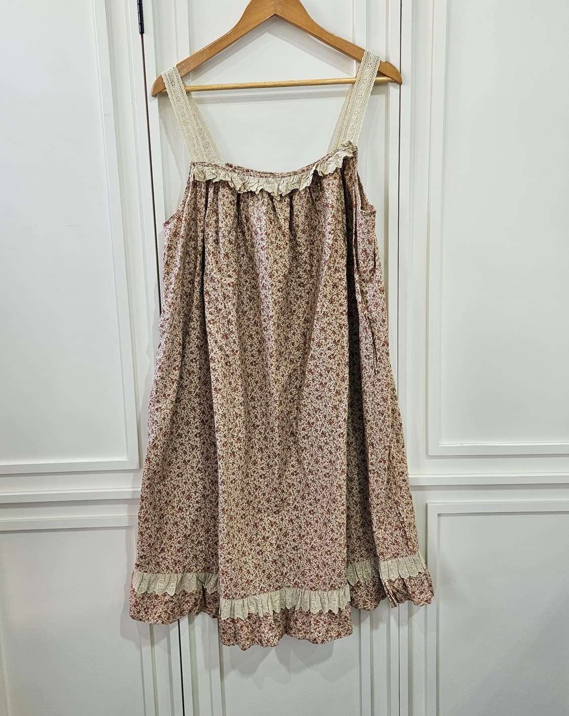 잔플라워 레이스 롱 원피스 상품이미지1