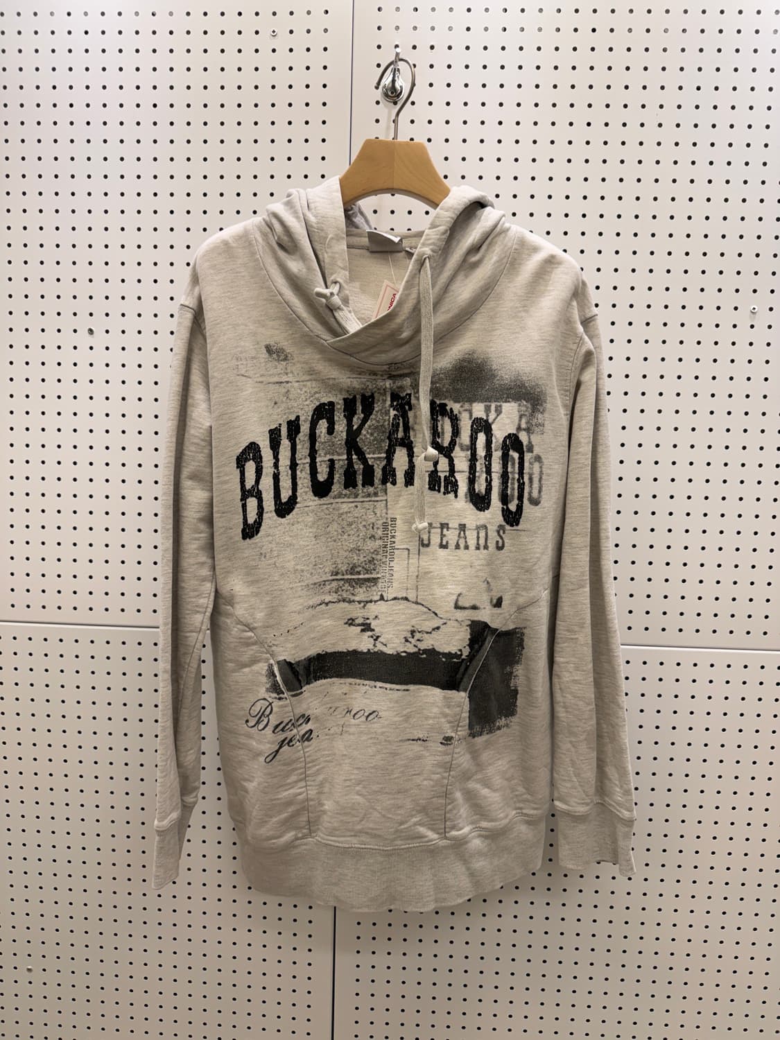버커루 빈티지 프린팅 후드 그레이 U1146 상품이미지2