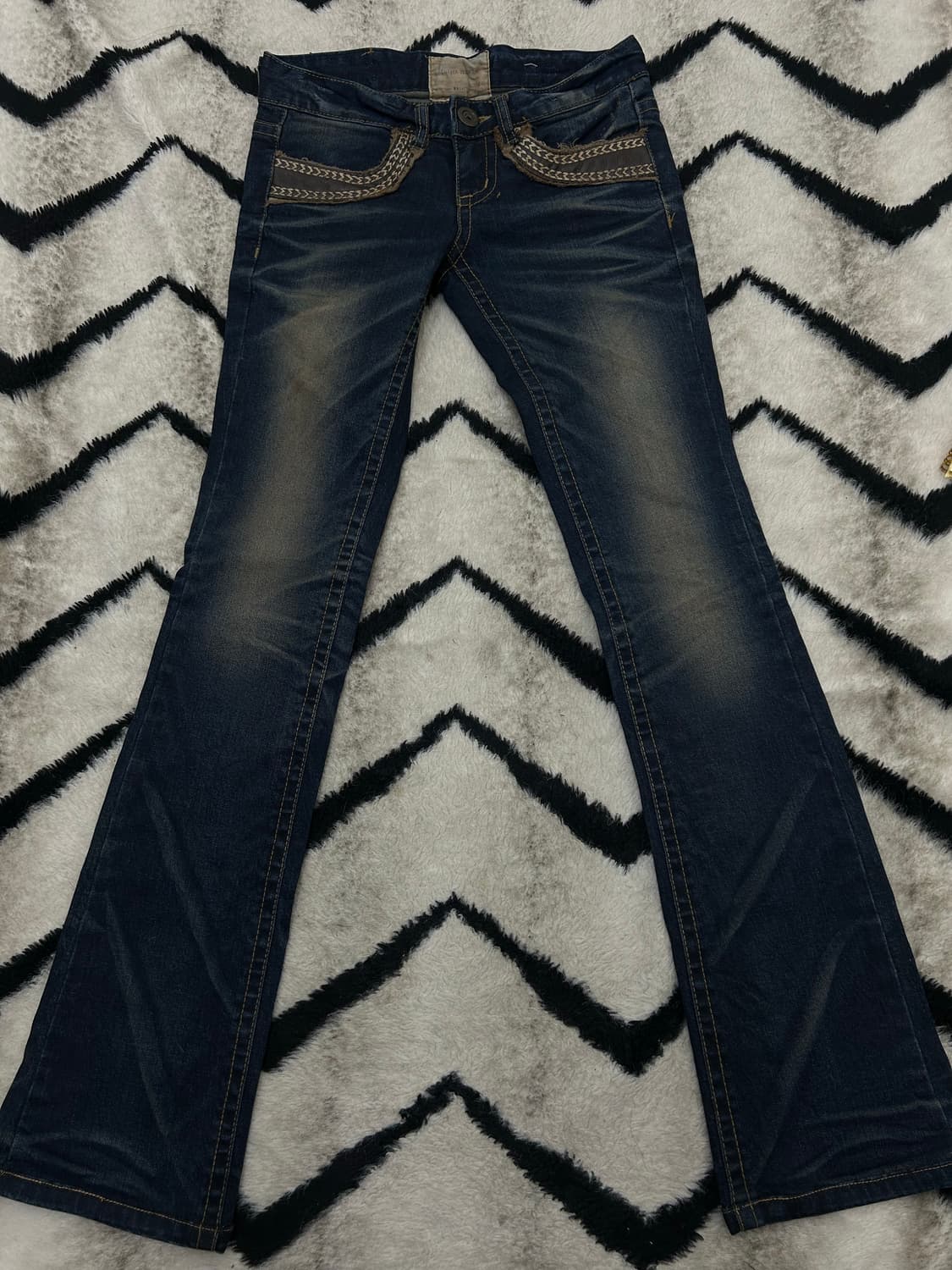[24]Lolita Jeans 가죽패치 부츠컷 워싱 데님팬츠/스판 상품이미지3