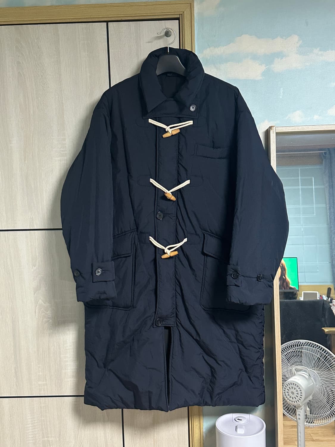 (L) 논플로어 모닝 더플 패딩 코트 네이비 상품이미지2